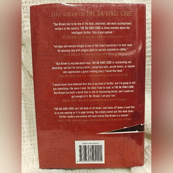 The DaVinci Code by Dan Brown Hardcover Book - Picture 2 of 2